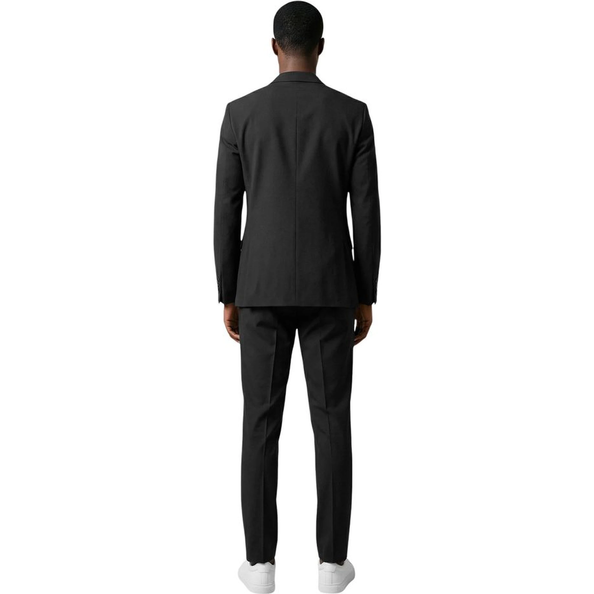 Black Polyester Three-Piece Suit