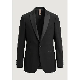Black Polyester Three-Piece Suit
