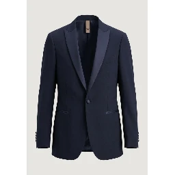 Blue Polyester Three-Piece Suit