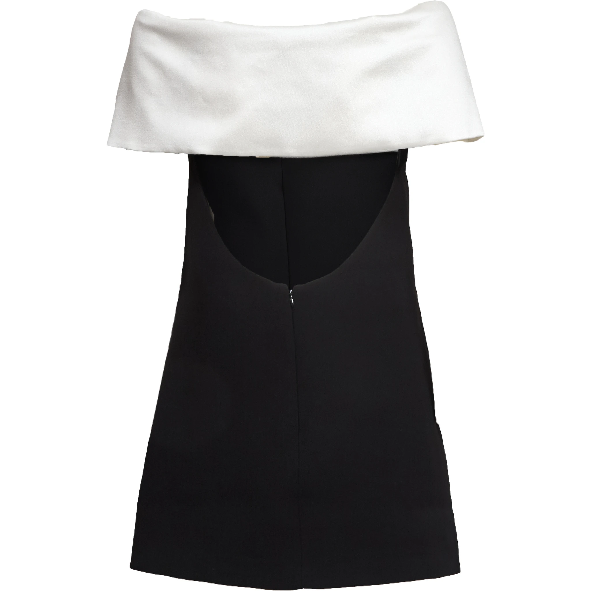 Black Crepe Flower Mini Dress