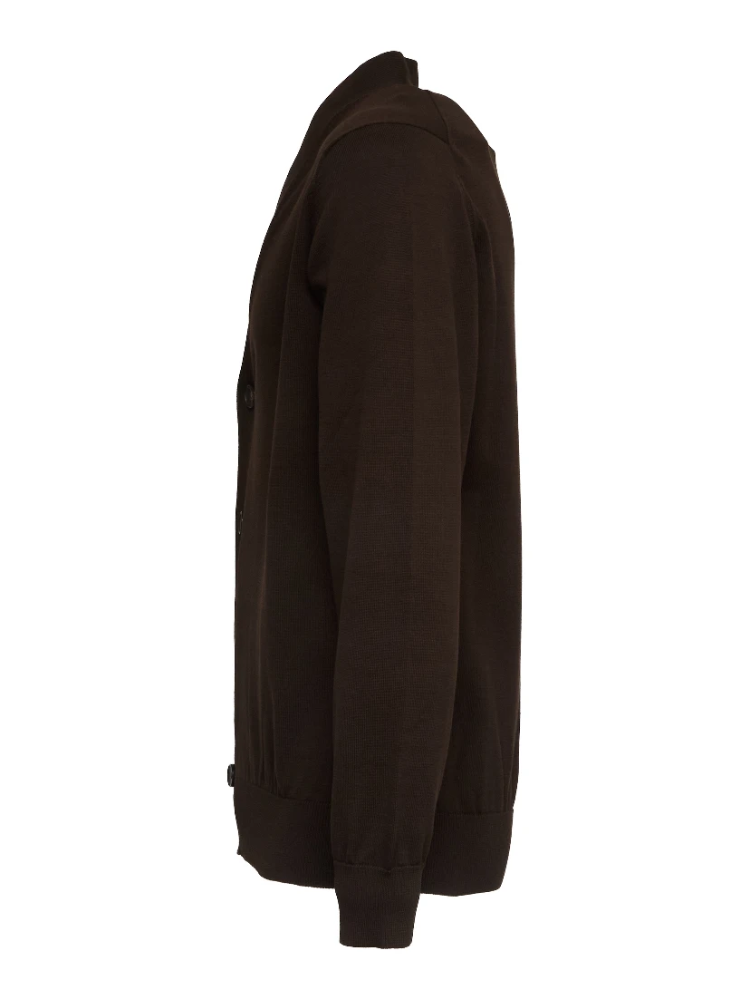 Cardigan In Crêpe Di Cotone