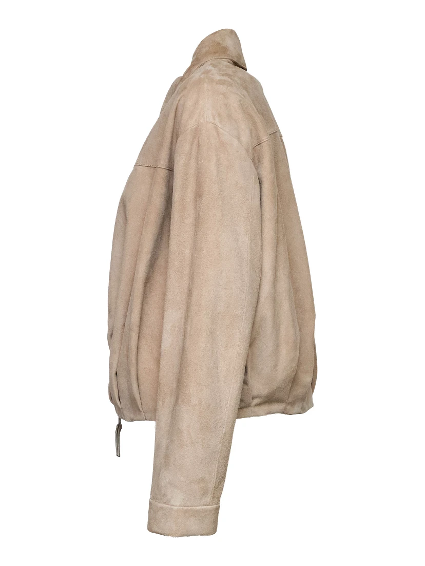 Goat Suede Leather Bomber