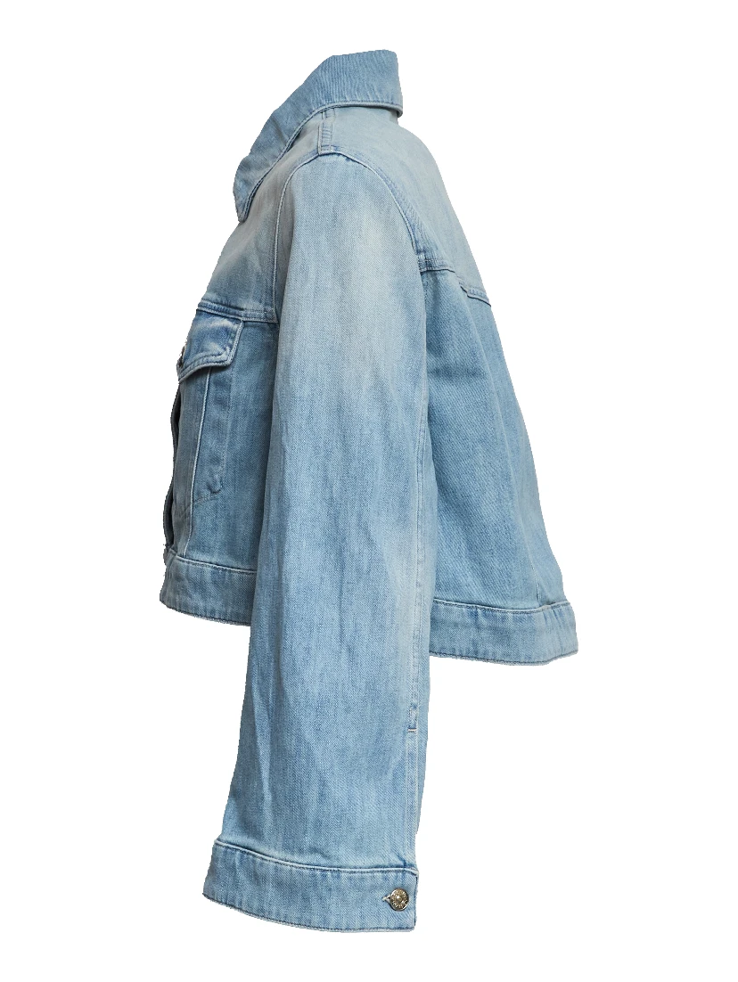 Giubbino Regular In Denim Stretch Blu 11 Oz