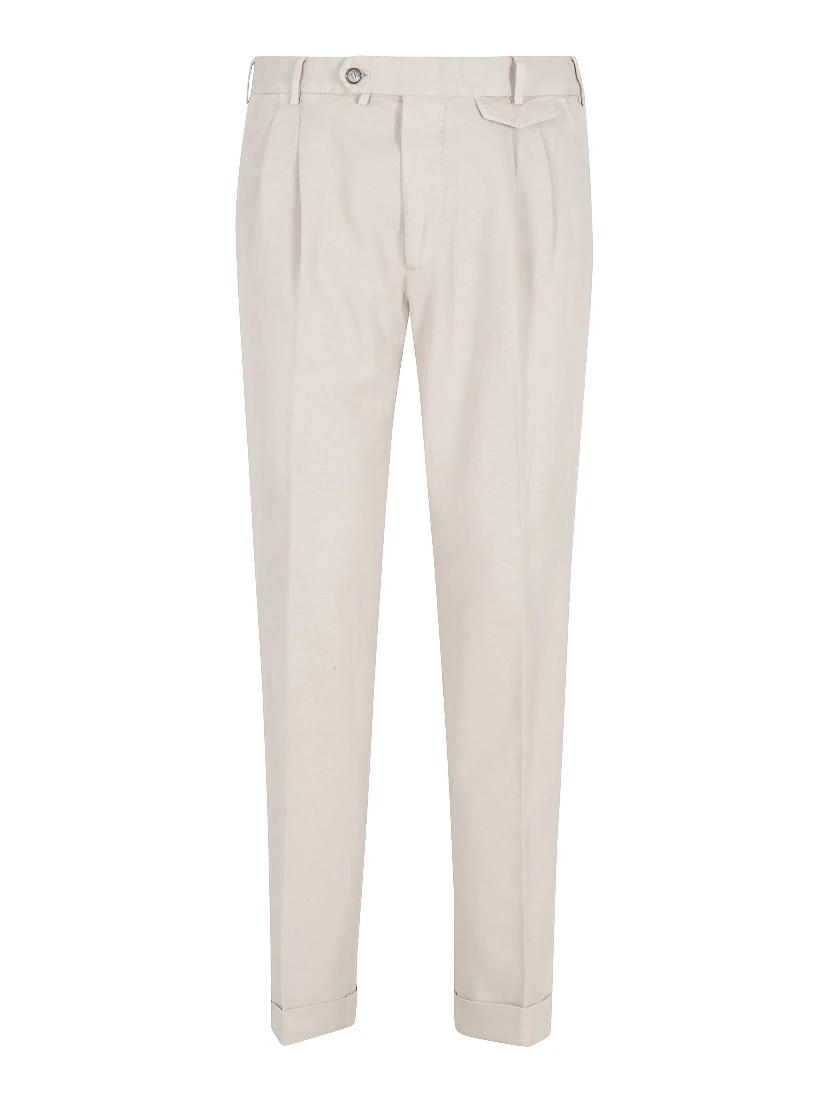 PANTALONE GABARDINA DOPPIO RITORTO IN ICE COTTON