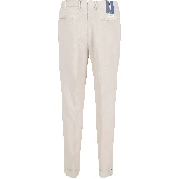 PANTALONE GABARDINA DOPPIO RITORTO IN ICE COTTON