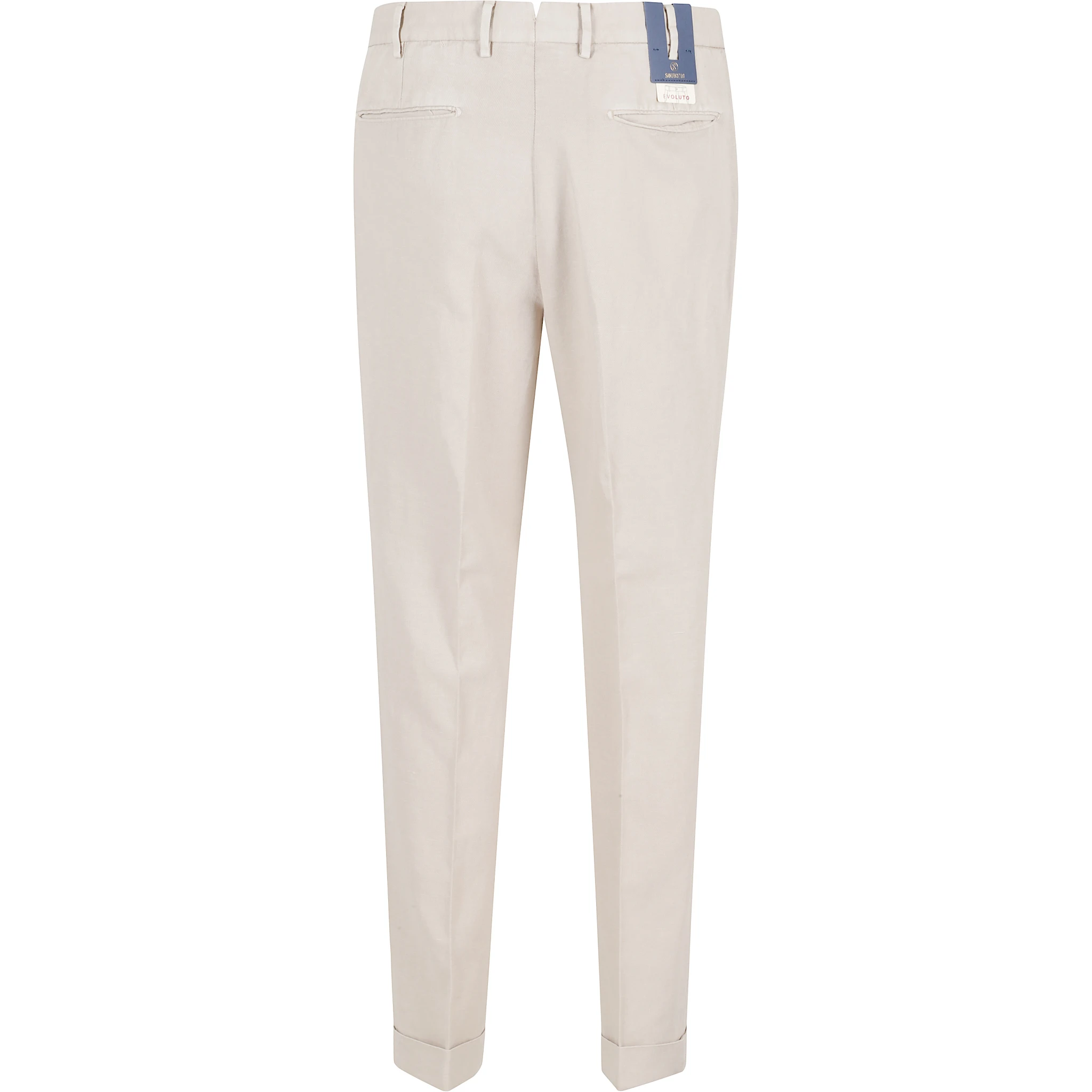 PANTALONE GABARDINA DOPPIO RITORTO IN ICE COTTON