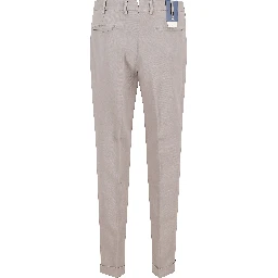 PANTALONE GABARDINA DOPPIO RITORTO IN ICE COTTON