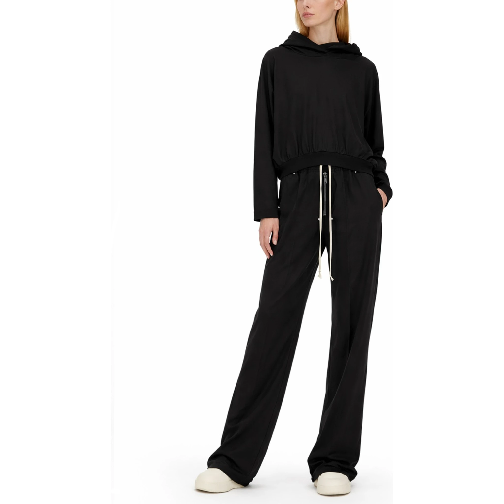 T-SHIRT "CROPPED" CON CAPPUCCIO