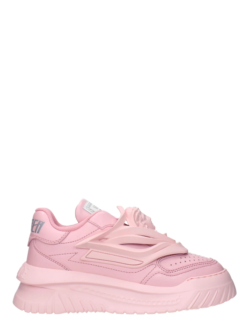 Pink Leather Chunky Sneakers