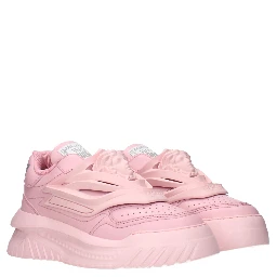 Pink Leather Chunky Sneakers