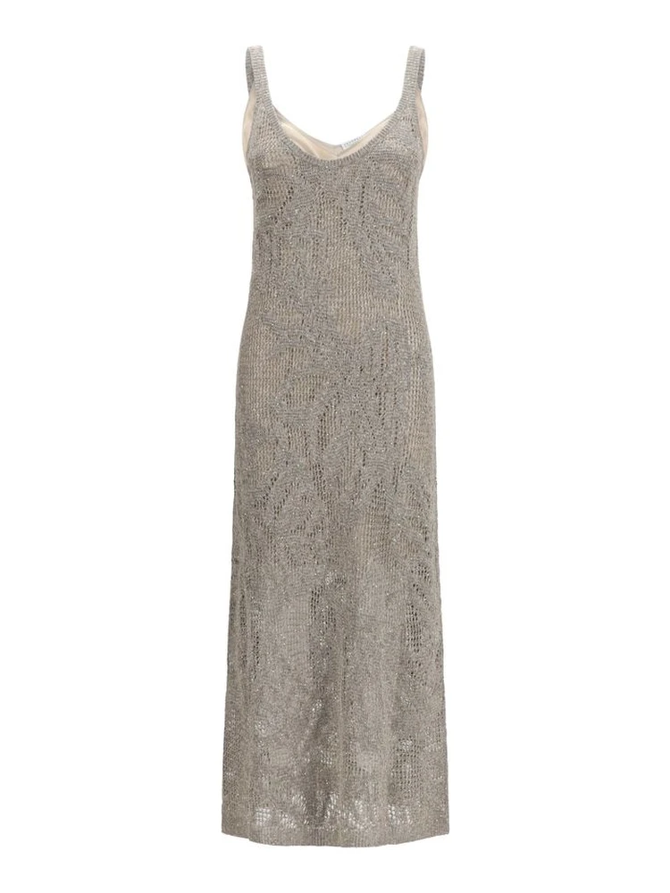 Gray Linen Casual Dress