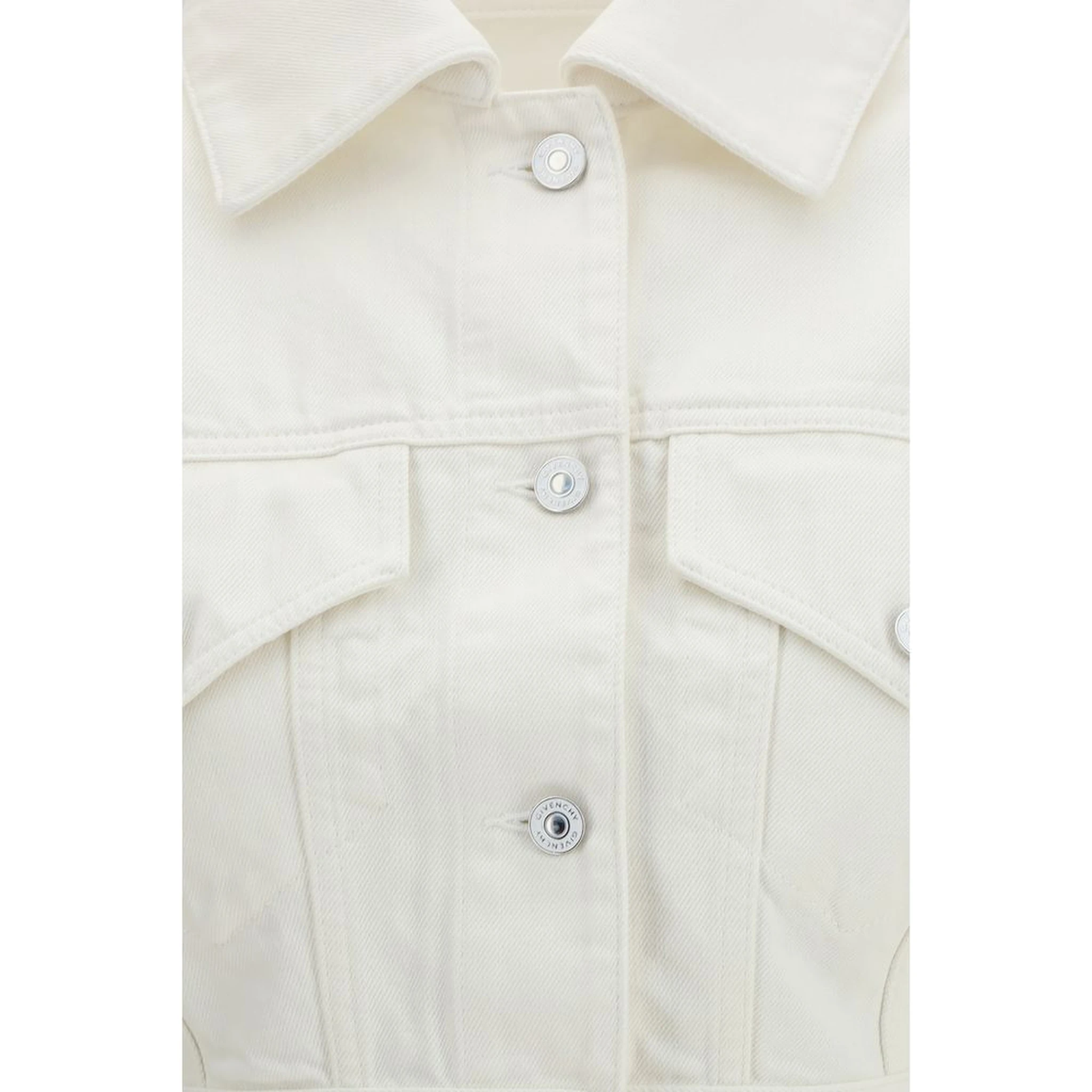 White Cotton Denim Jacket