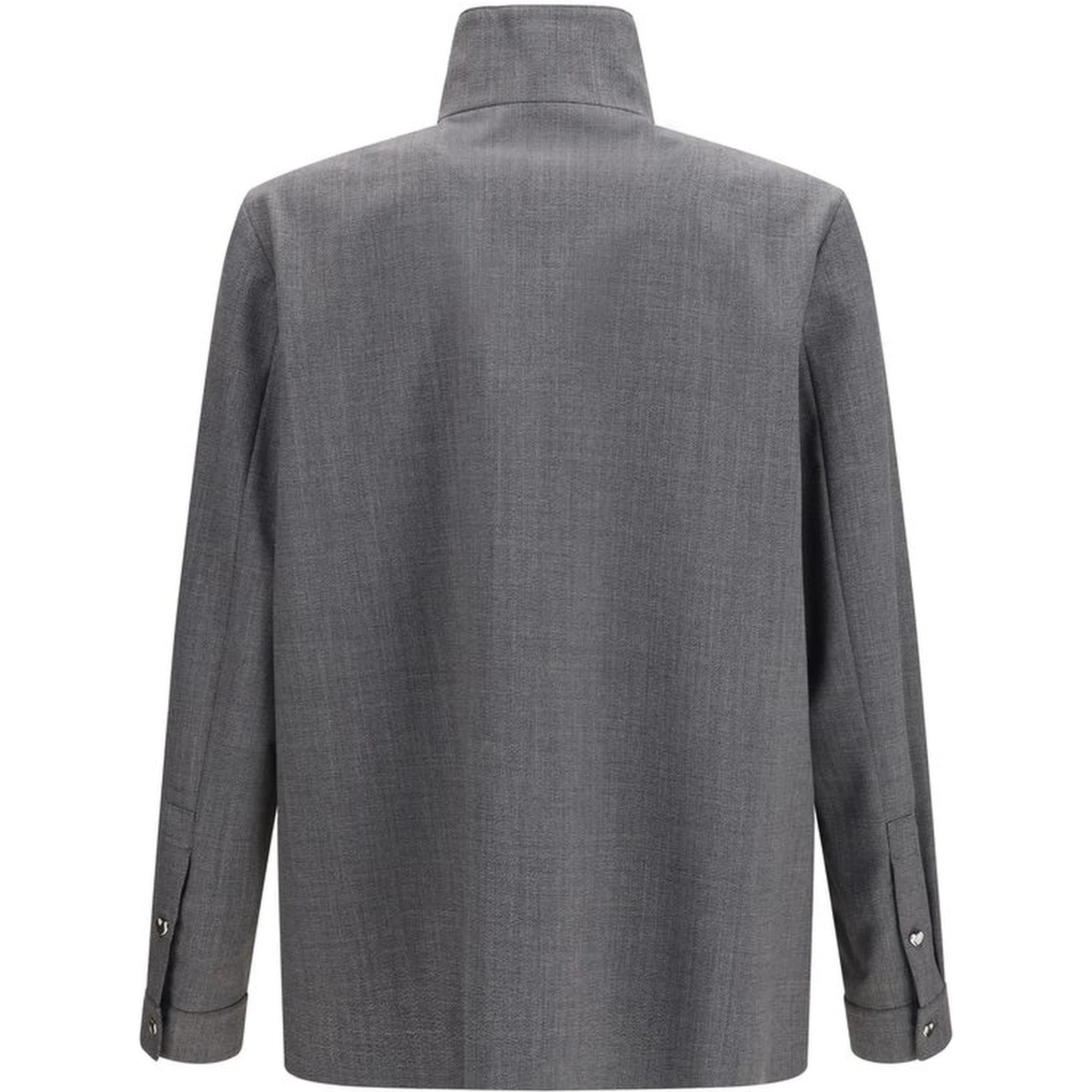 Gray Polyester Coat