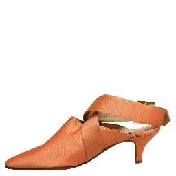 Orange Satin Sandals Shoes