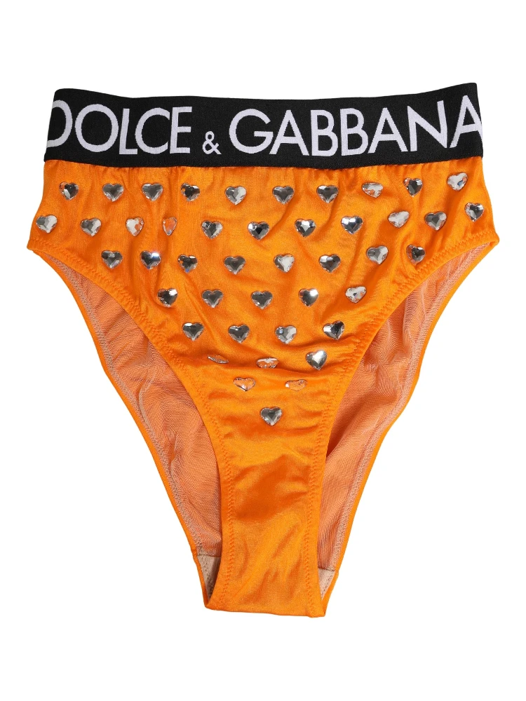 Orange Crystal High Waist Brief Panty Underwear alternative