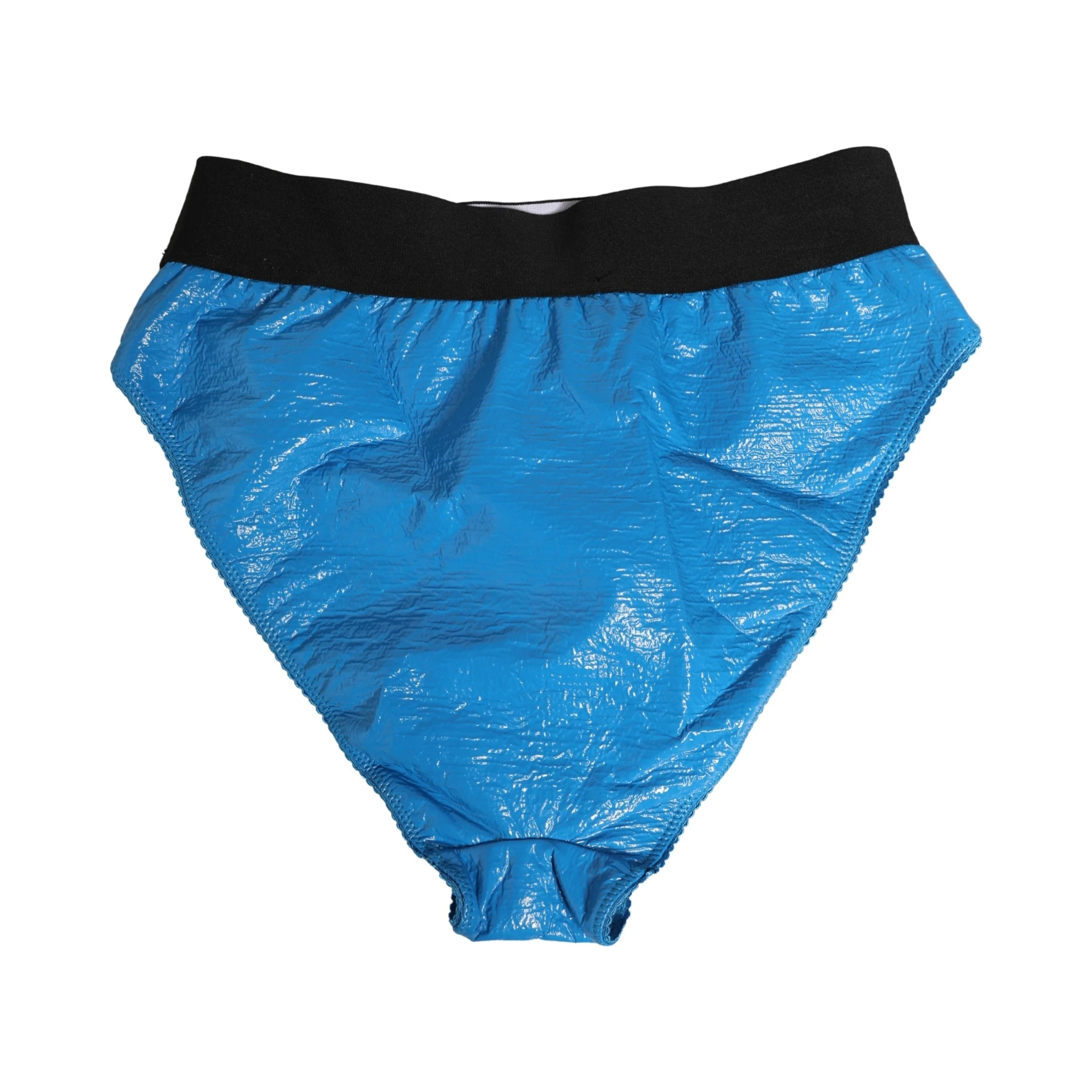 Blue Logo Waistband High Waist Brief Underwear