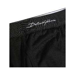 Black Silk Logo Waistband Men Brief Underwear