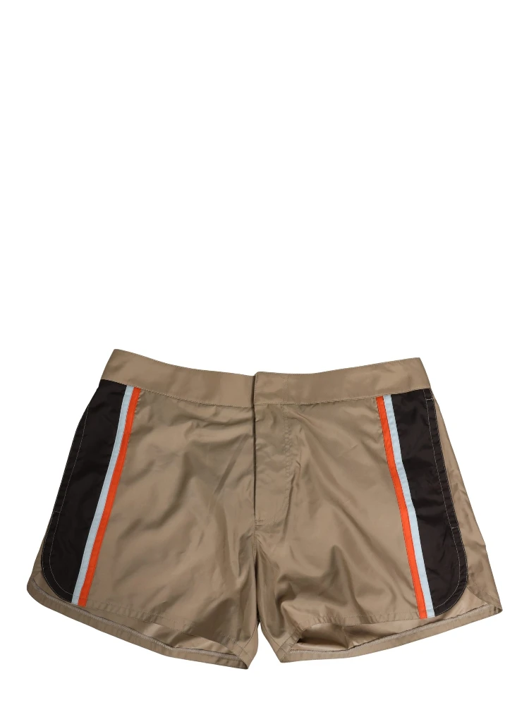 Brown Cotton Blend Mid Length Boxer Underwear