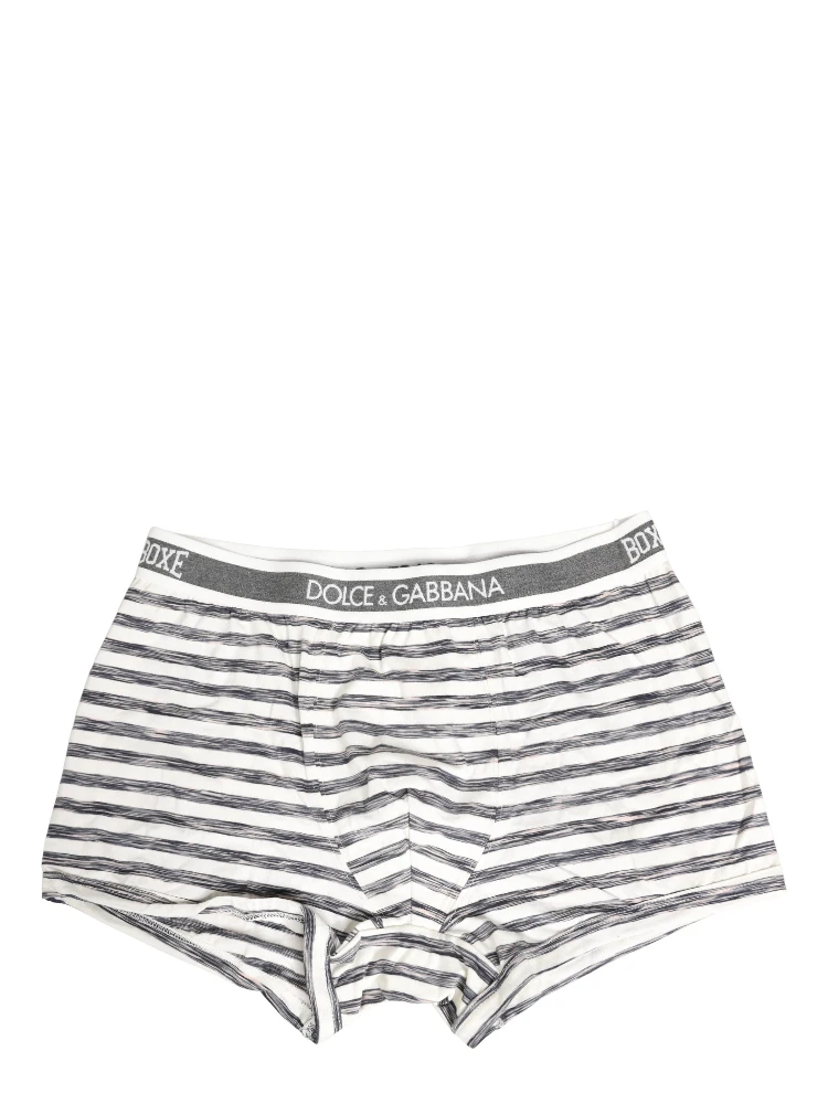 Gray White Stripes Men Regular Boxer Underwear