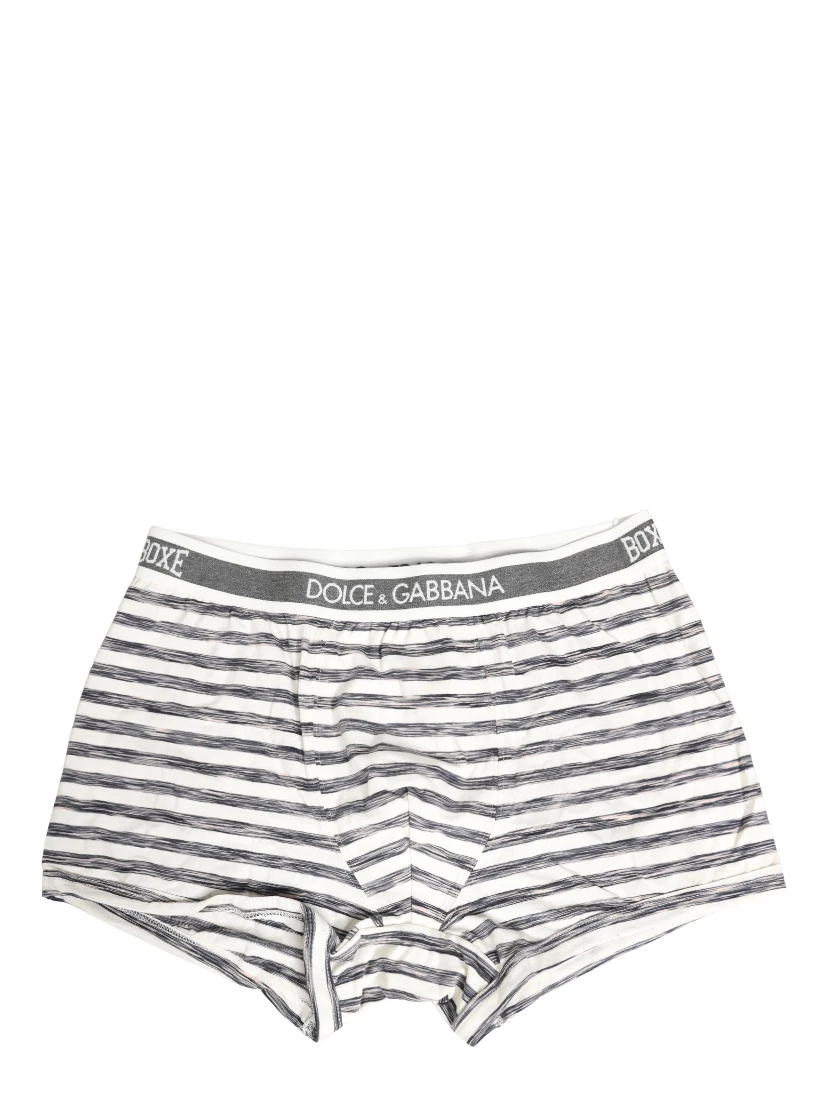 Gray White Stripes Men Regular Boxer Underwear