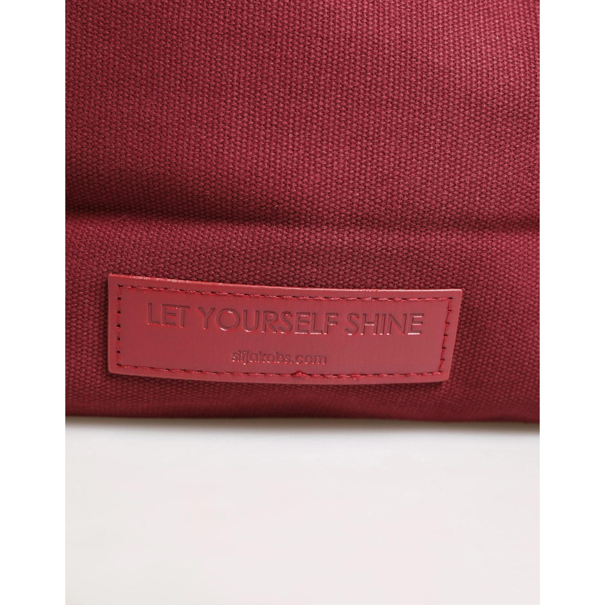 Burgundy Cotton Canvas Shopping Tote Women Borse  Jewellery Bag