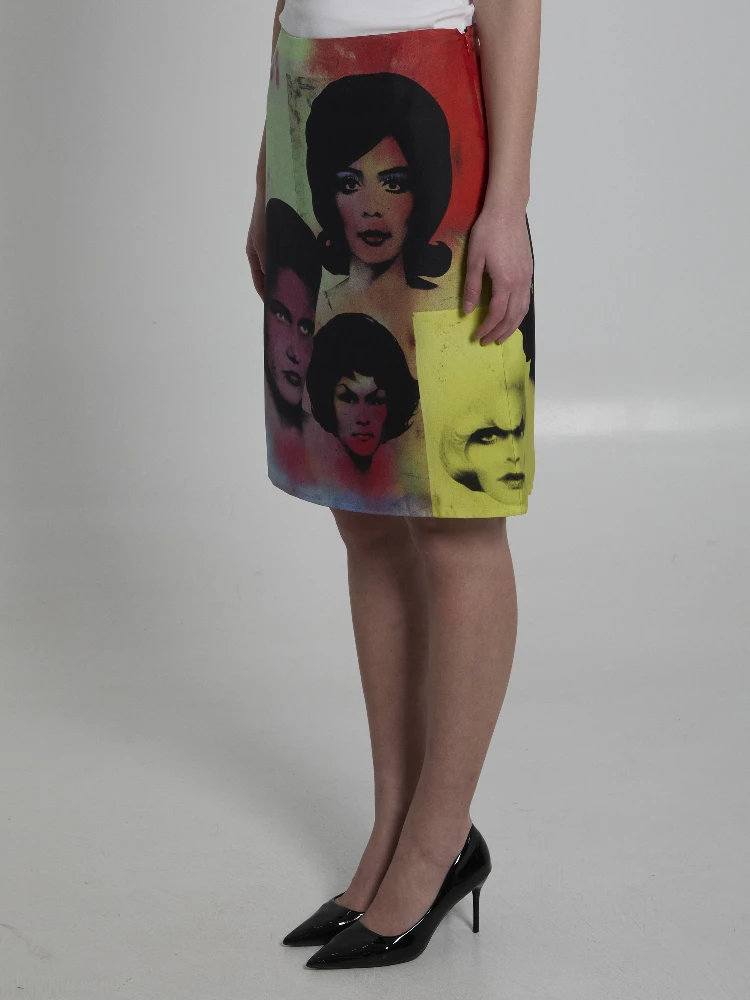 Printed silk skirt alternative