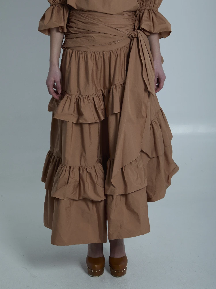 Maxi skirt with ruffles alternative
