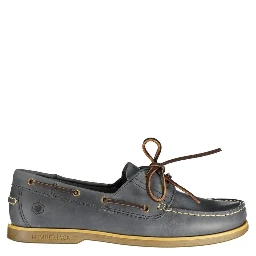 Blue Leather Men Classic Shoe