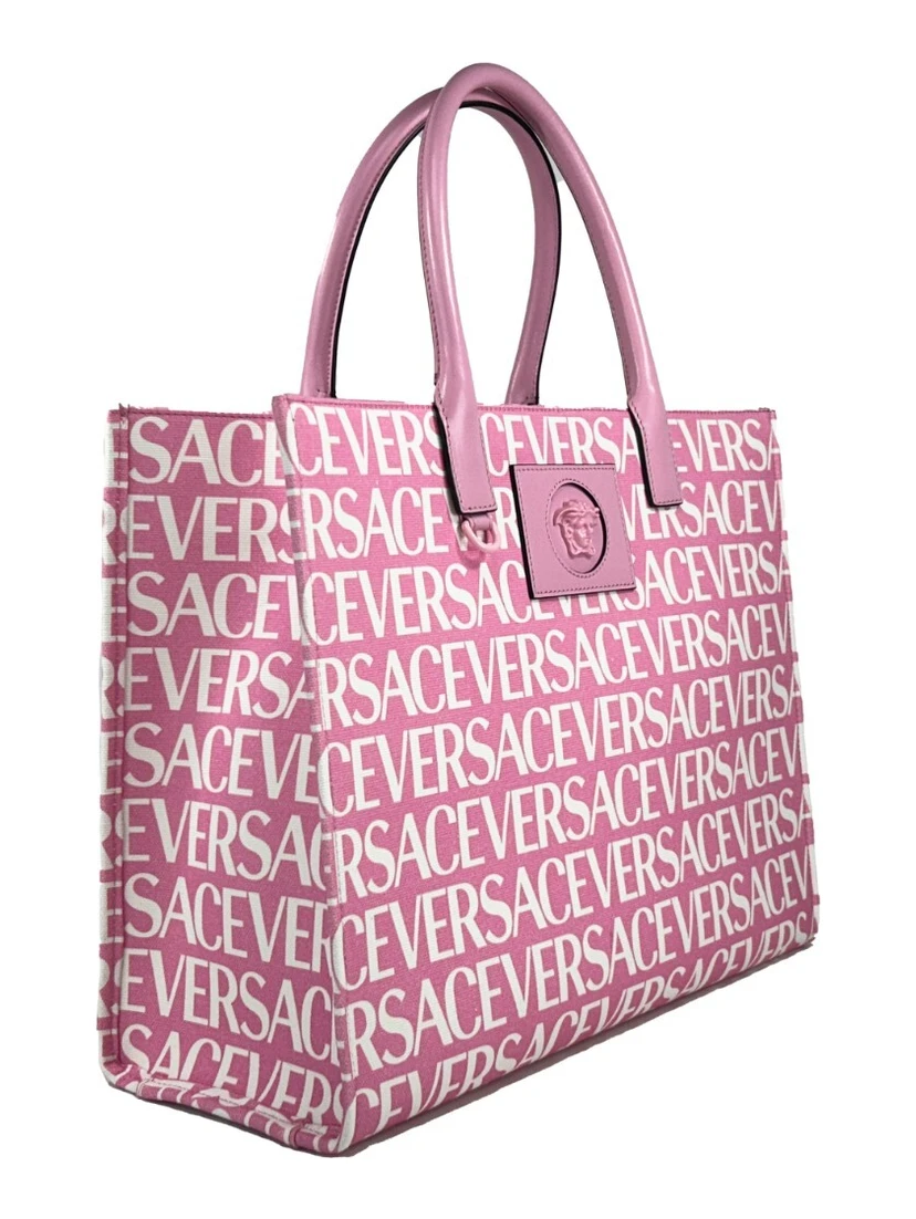Versace Medusa Large Canvas Large Tote Bag Baby Pink