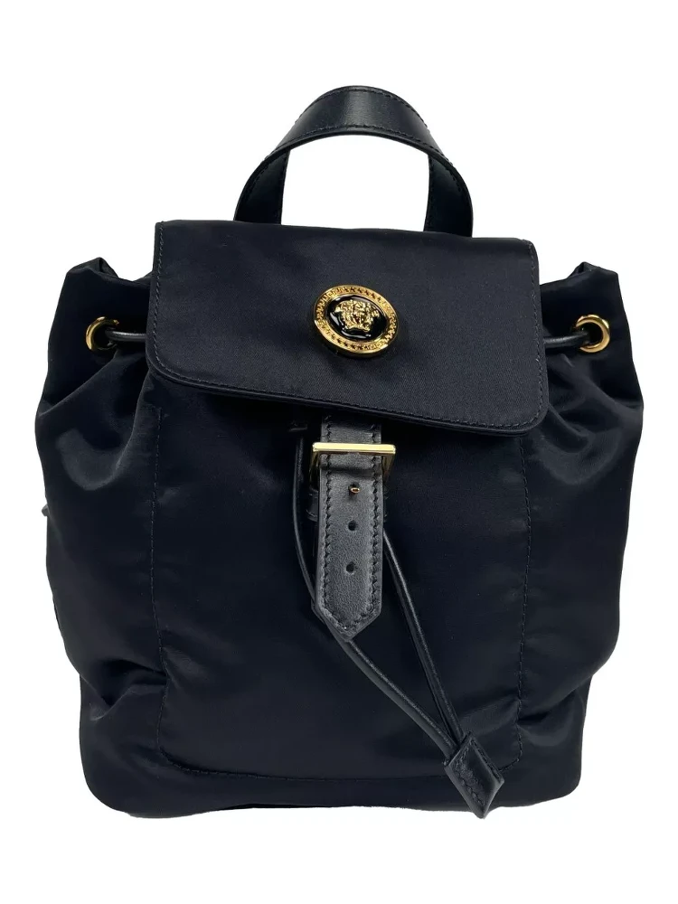 Versace Mini Nylon Medusa Drawstring Backpack Bag
