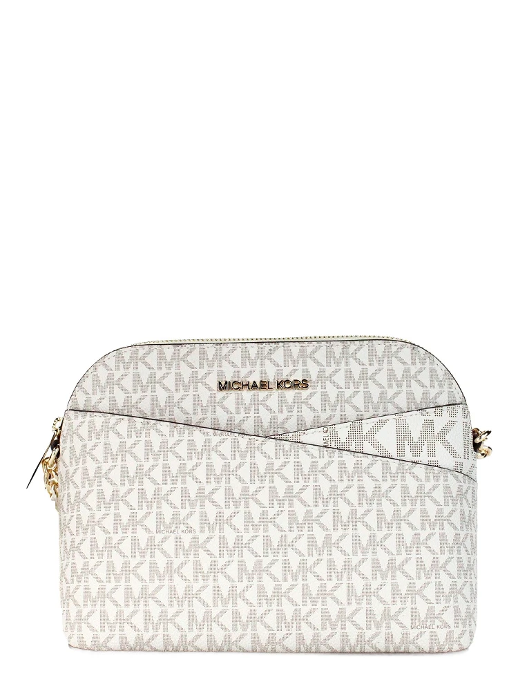 Michael Kors Women'S Back Slip Pocket Signature Canvas Crossbody Bag, Vanilla