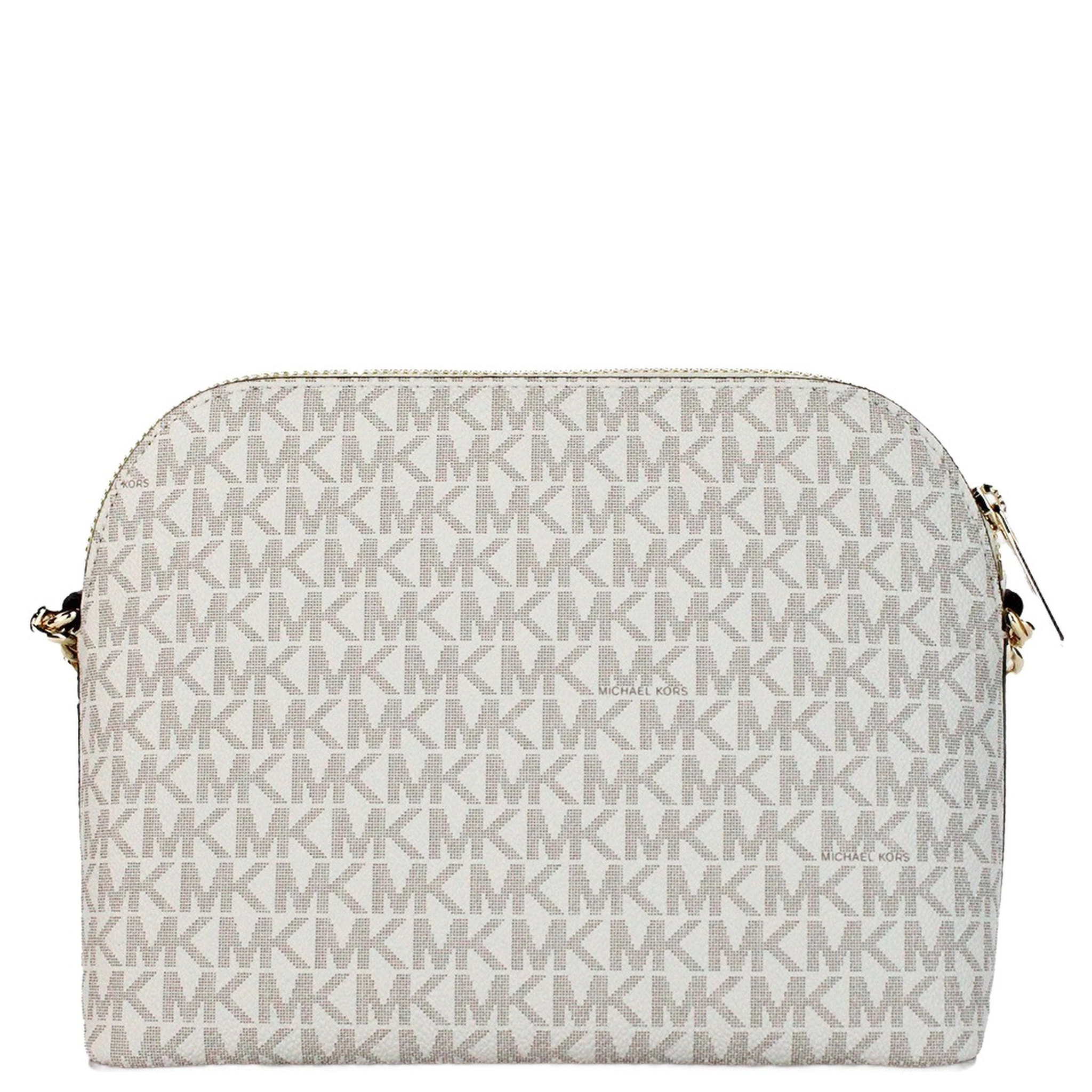 Michael Kors Women'S Back Slip Pocket Signature Canvas Crossbody Bag, Vanilla