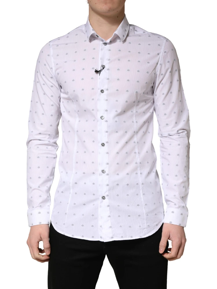 White Cotton Slim Fit Collared Men Dress Shirt alternative