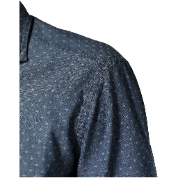 Blue Long Sleeve Collared Casual Shirt