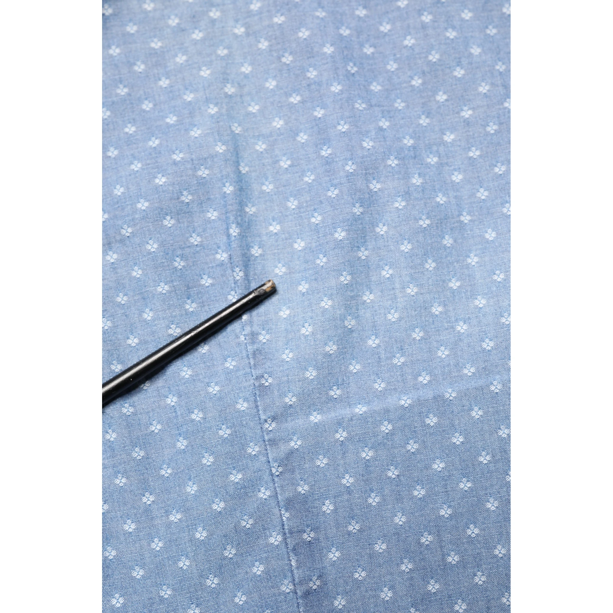 Blue Long Sleeve Collared Casual Shirt