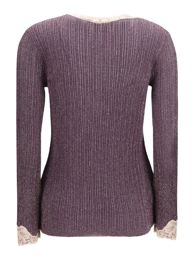 Purple Viscose Cardigan