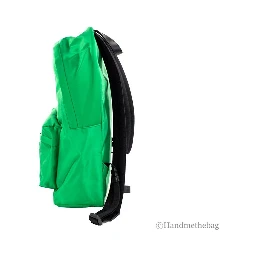 Versace Large Bright Green Nylon Fabric Medusa Shoulder Backpack Bookbag