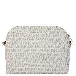 Michael Kors Women'S Back Slip Pocket Signature Canvas Crossbody Bag, Vanilla