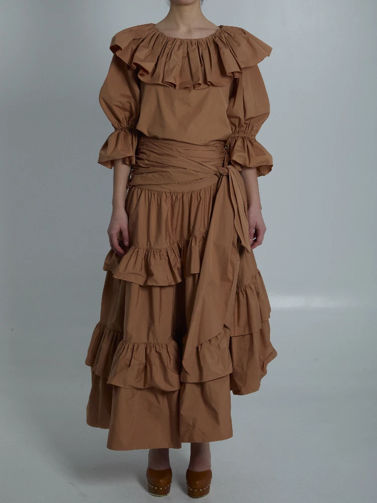 Top with ruffles