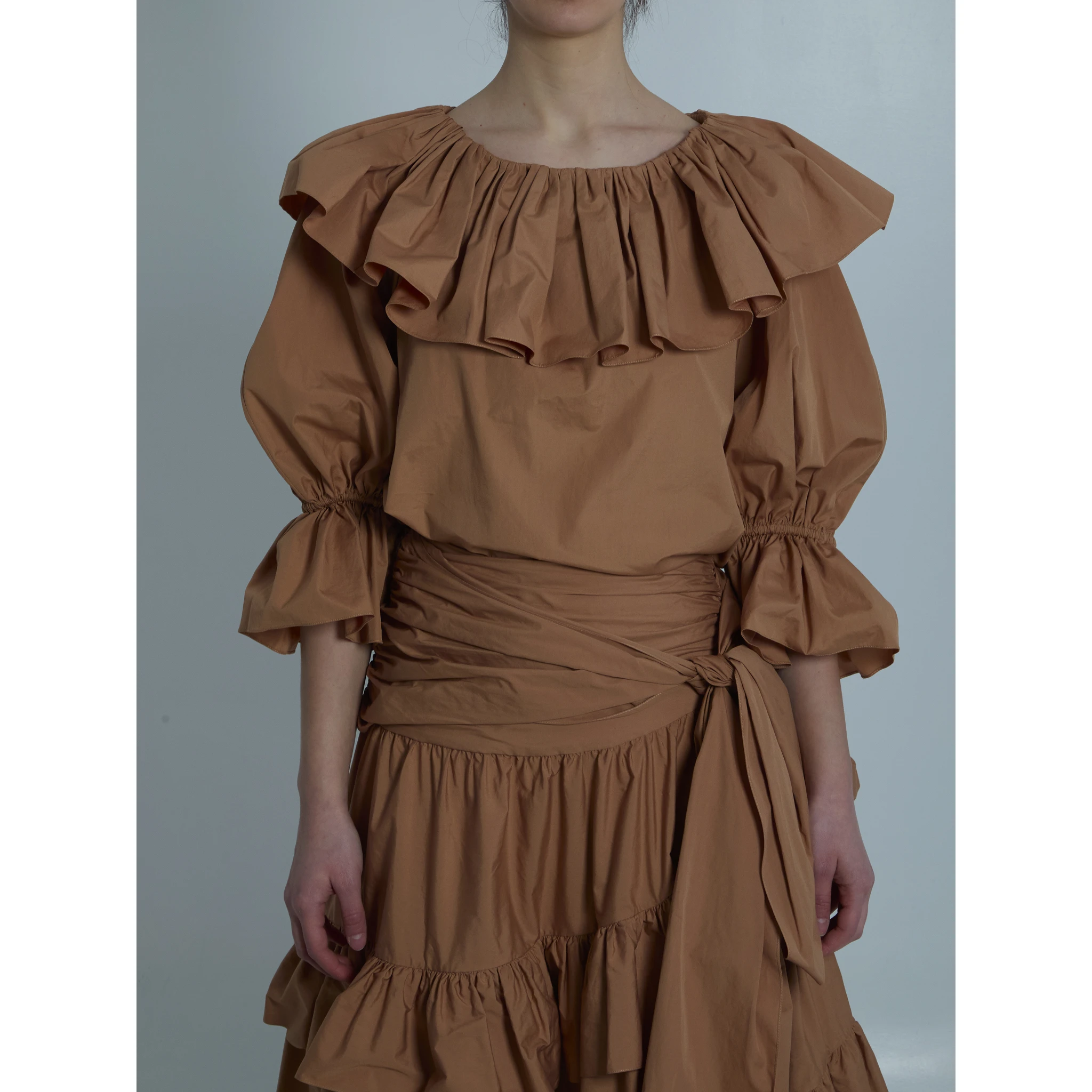 Top with ruffles