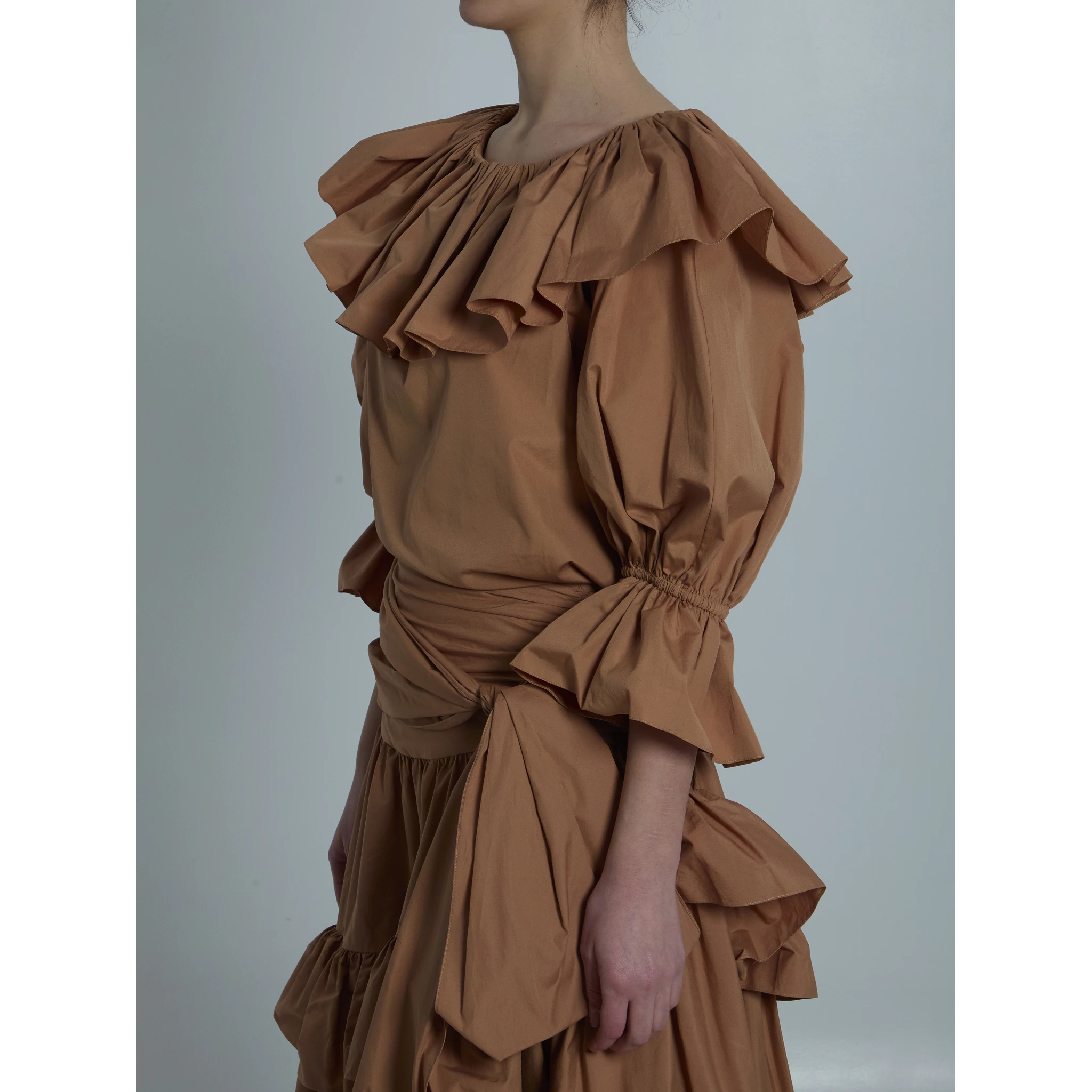 Top with ruffles