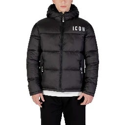 Black Polyester Coat