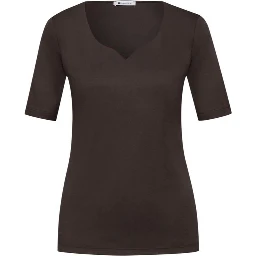 Brown Cotton Long Sleeve T-Shirt