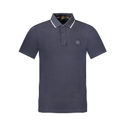 Blue Cotton Men's Polo-Shirt