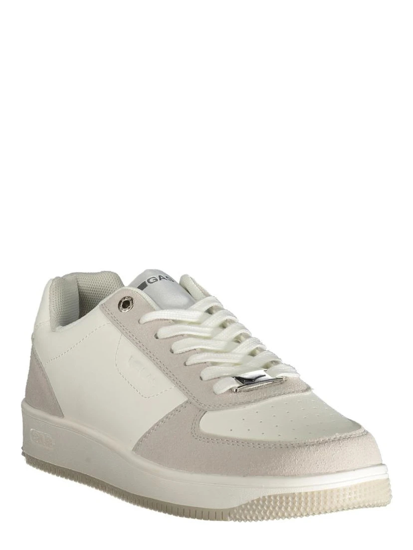 White Polyester Men Sneaker