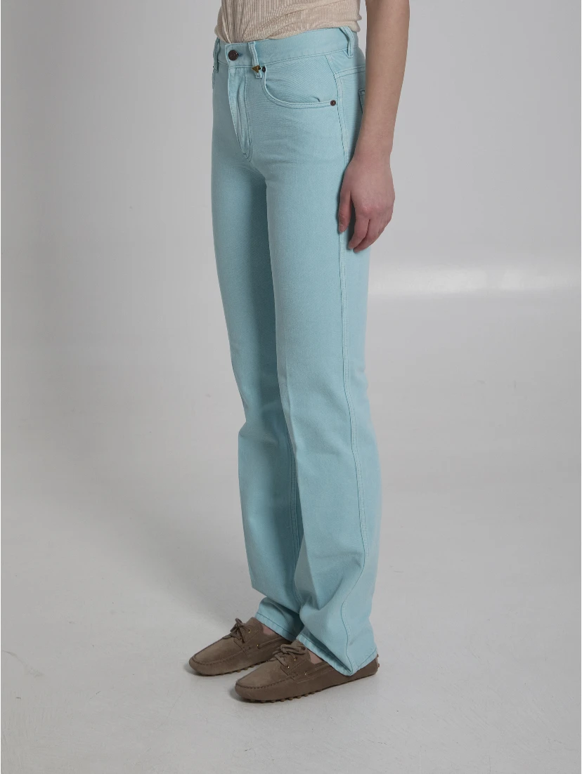 Straight leg jeans in denim