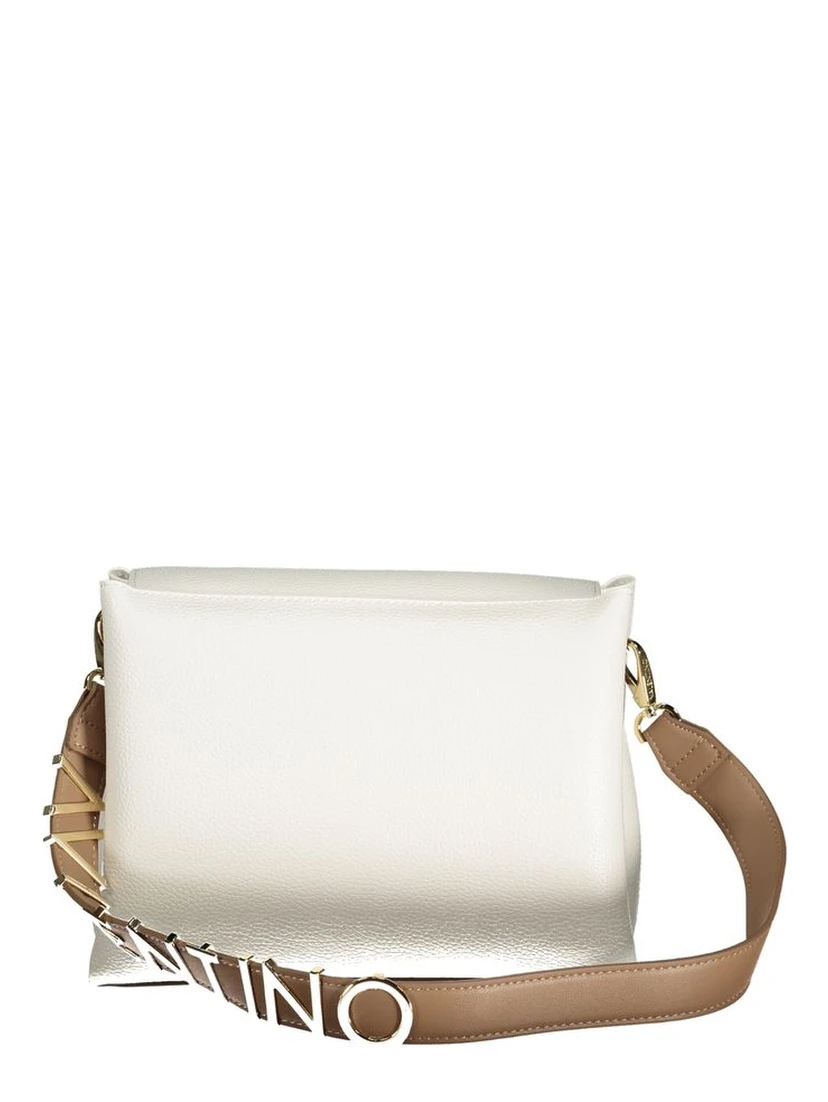Bianco Polyurethane Women Handbag