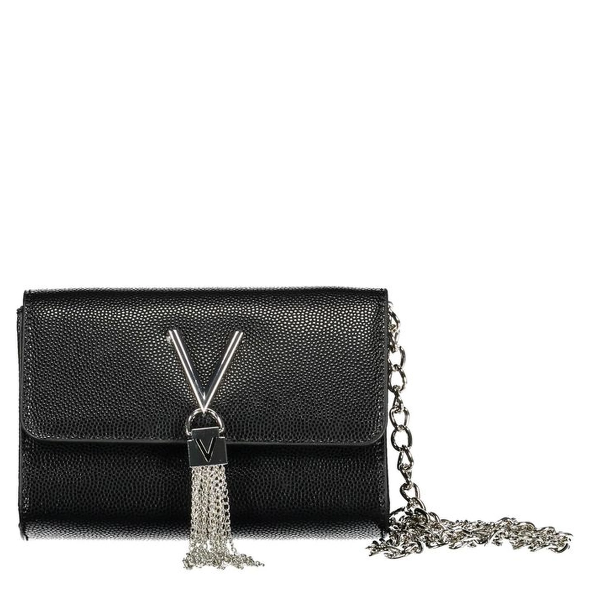 Black Polyurethane Women's Shoulder Bag