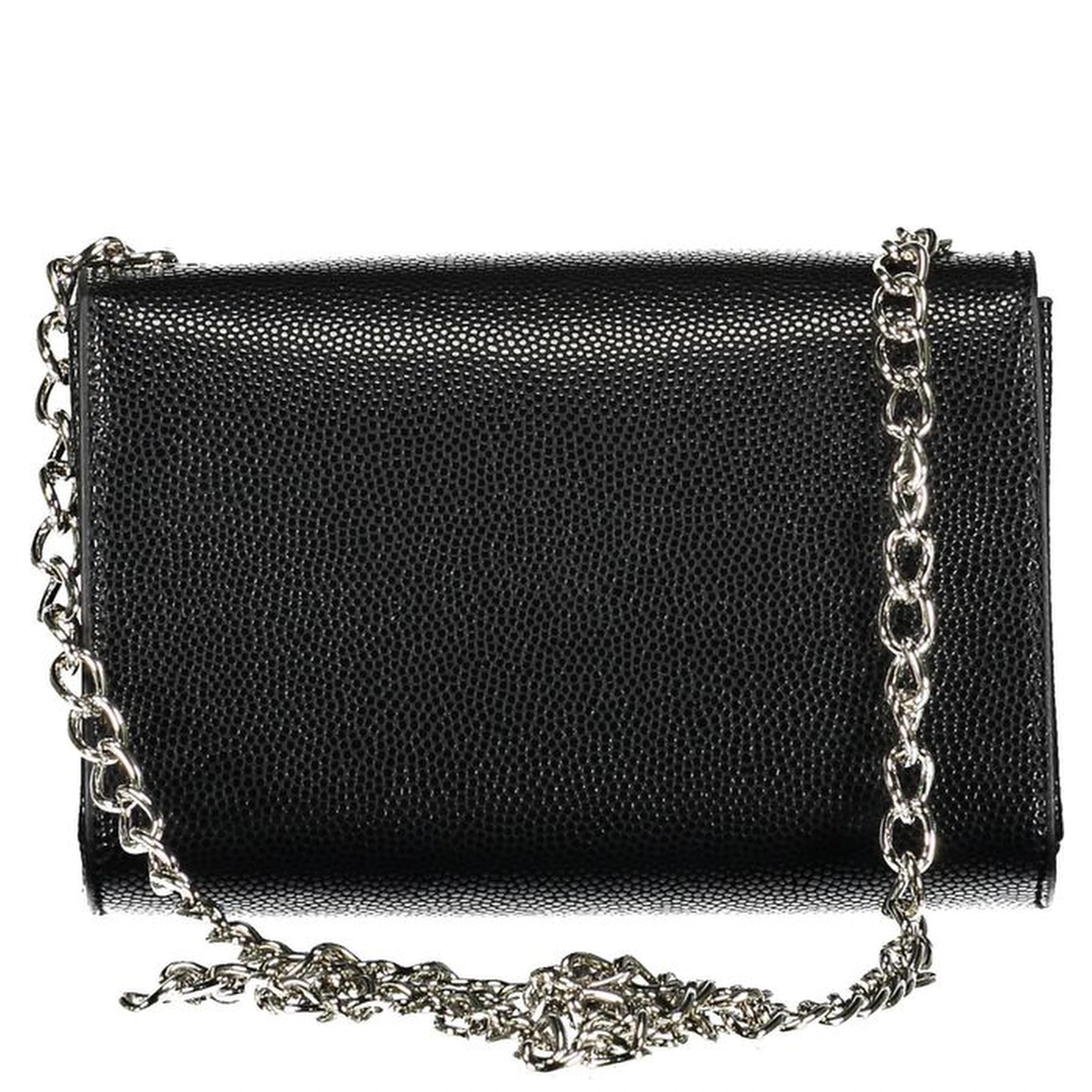 Black Polyurethane Women's Shoulder Bag
