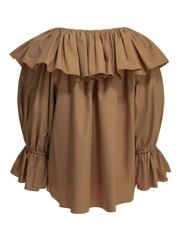 Cotton shirt with volant alternative